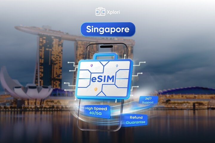 Singapore eSIM (3 to 30 days. Up to 60GB of data)